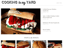 Tablet Screenshot of cookinginmyyard.com